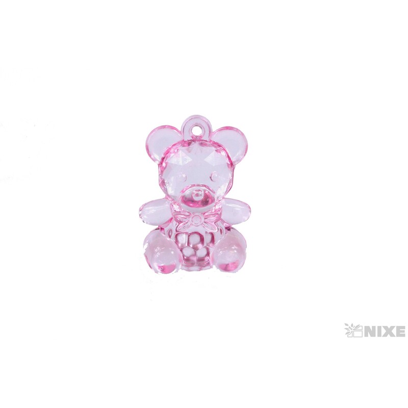 ZÁVĚS AKRYL MEDVÍDEK 4cm 5ks*MIX BAREV