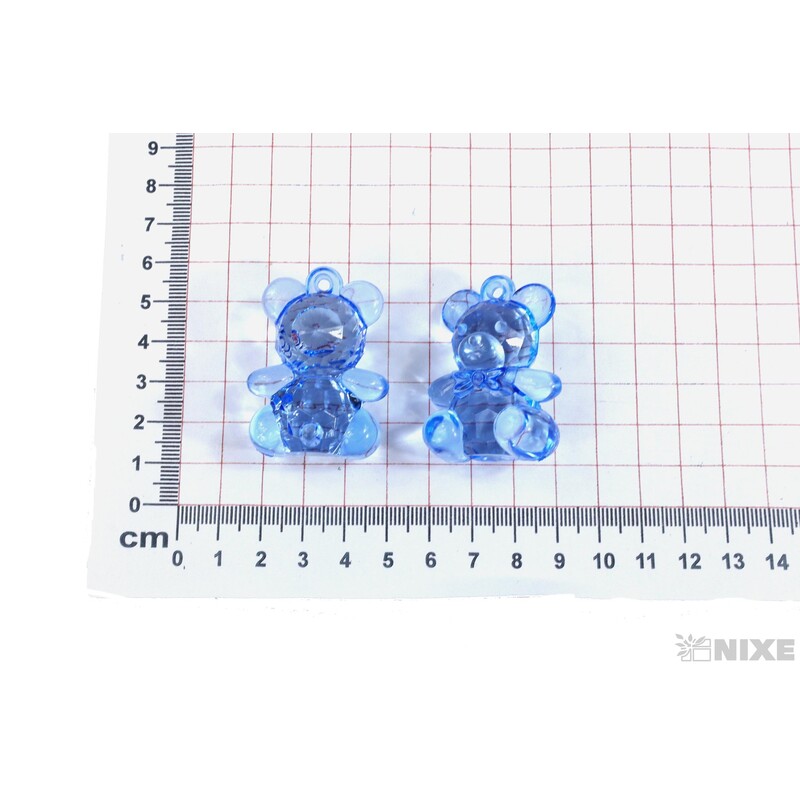 ZÁVĚS AKRYL MEDVÍDEK 4cm 5ks*MIX BAREV