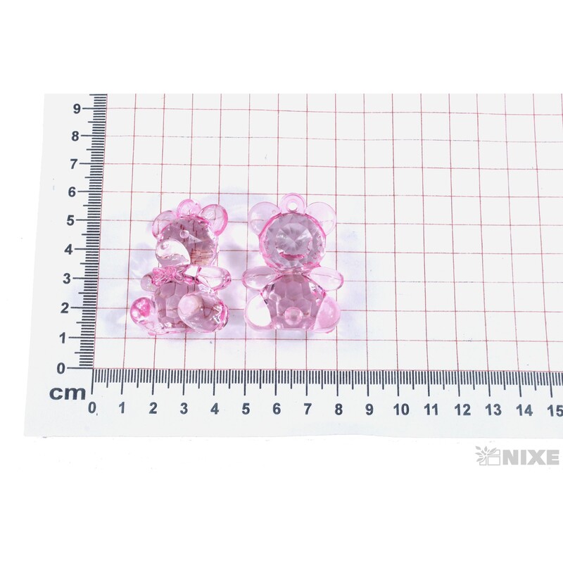 ZÁVĚS AKRYL MEDVÍDEK 4cm 5ks*MIX BAREV