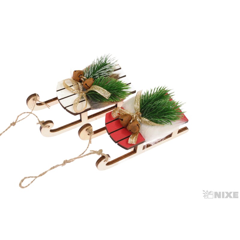 SÁŇKY DŘEVO 12cm*MIX BAREV