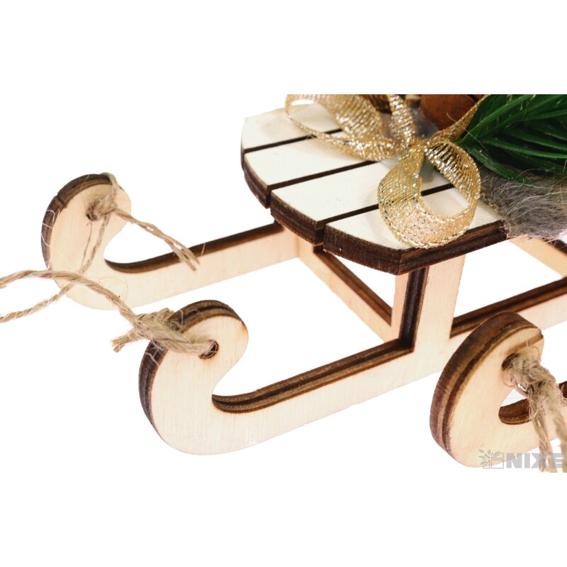 SÁŇKY DŘEVO 12cm*MIX BAREV