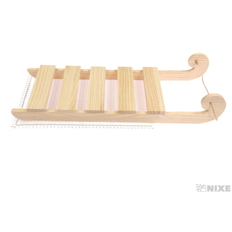 SÁŇKY DŘEVO 59cm*MIX BAREV