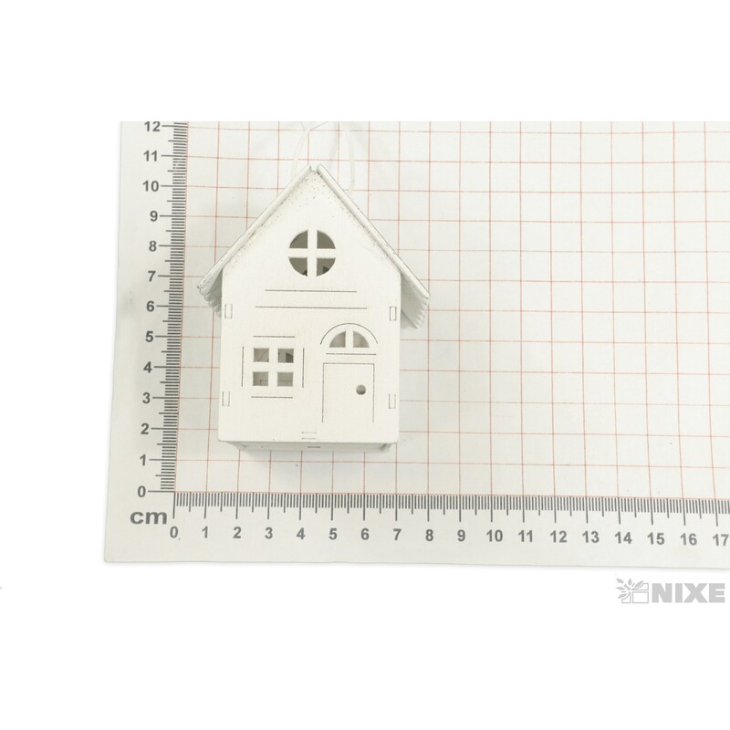 ZÁVĚS DOMEČEK 8cm*BÍLÁ