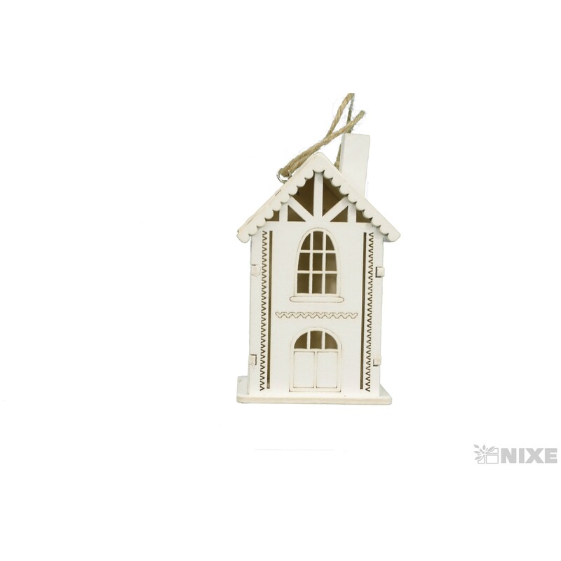 ZÁVĚS DOMEČEK 10cm*BÍLÁ