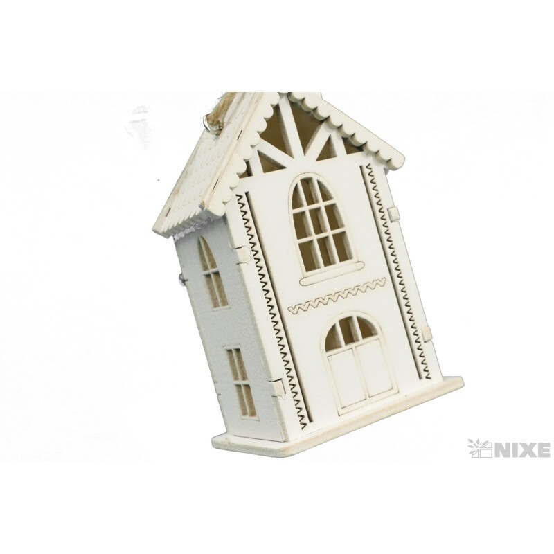 ZÁVĚS DOMEČEK 10cm*BÍLÁ