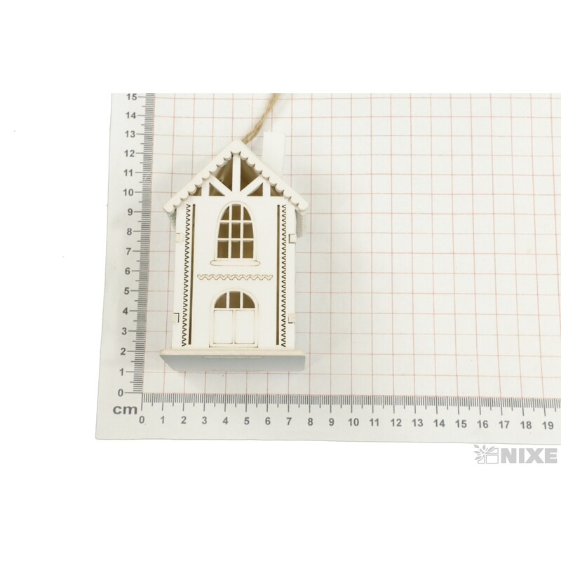 ZÁVĚS DOMEČEK 10cm*BÍLÁ