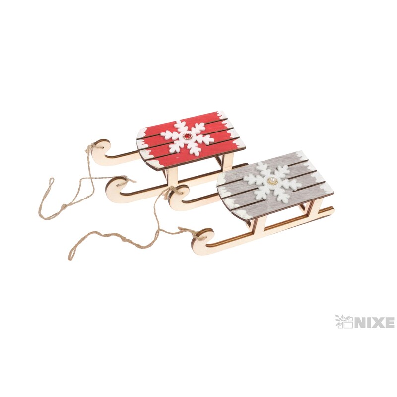 SÁŇKY DŘEVO 18cm*MIX BAREV