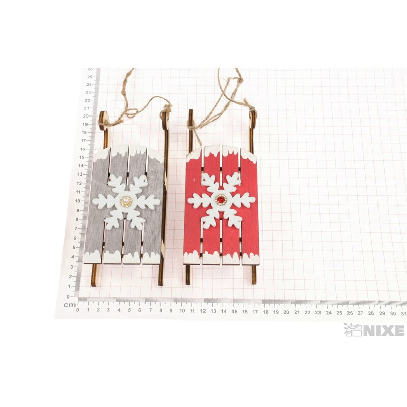 SÁŇKY DŘEVO 18cm*MIX BAREV