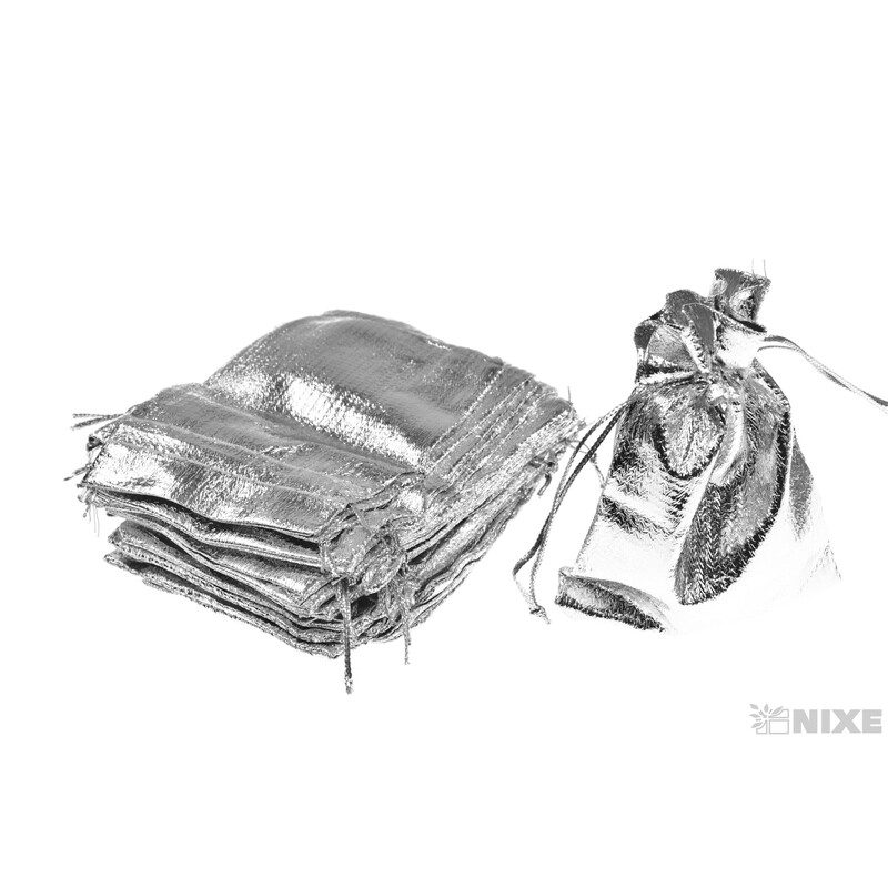 SÁČEK METAL 08x10cm*STŘÍBRNÁ