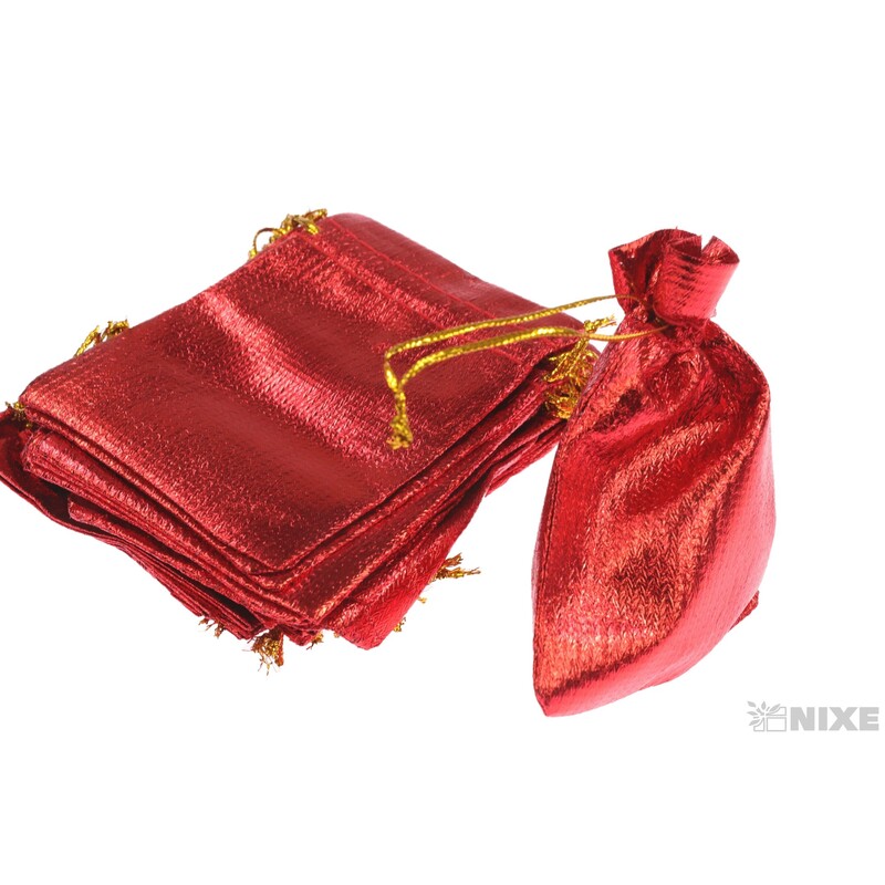 SÁČEK METAL 08x10cm*ČERVENÁ