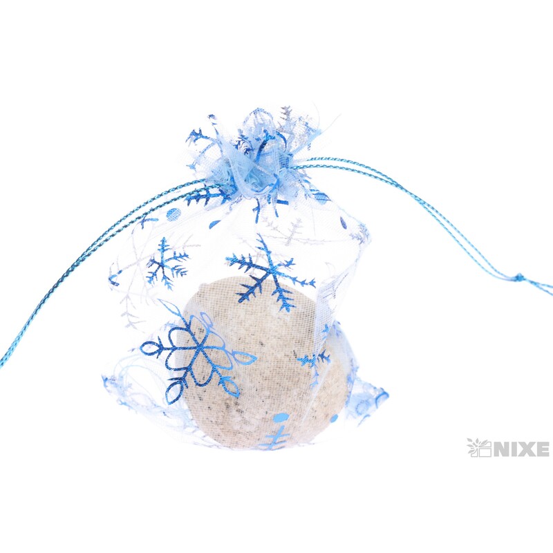 SÁČEK ORGANZA VLOČKA 09x12cm*MODRÁ