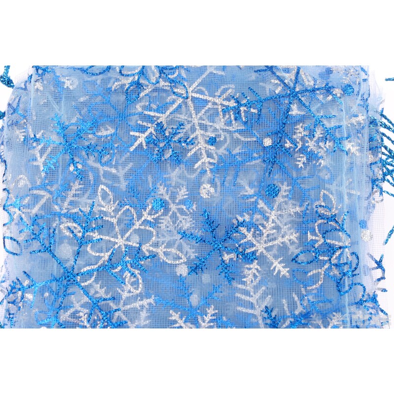 SÁČEK ORGANZA VLOČKA 09x12cm*MODRÁ