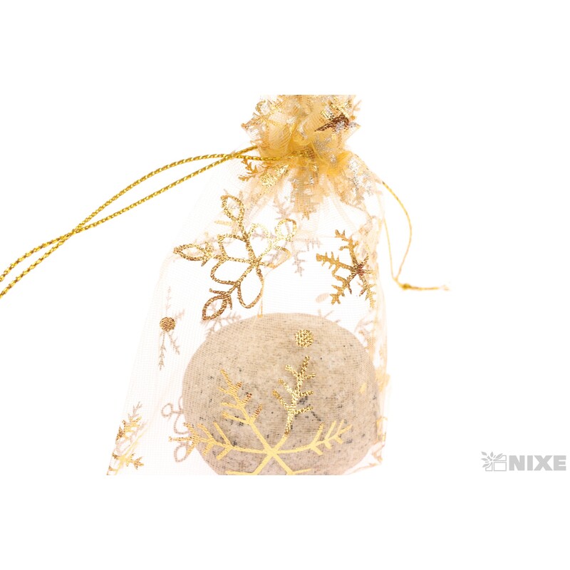 SÁČEK ORGANZA VLOČKA 09x12cm*ZLATÁ