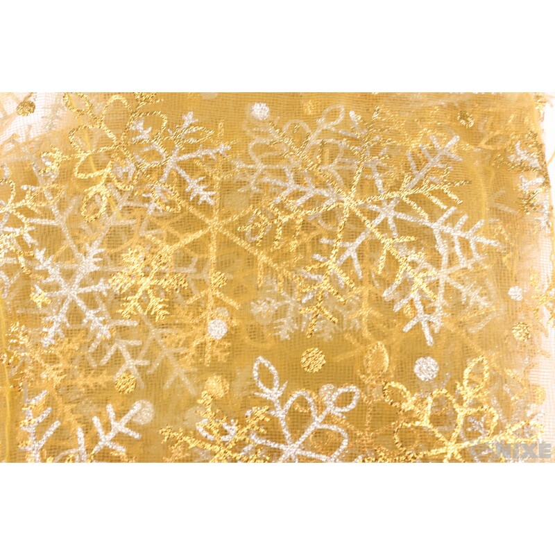 SÁČEK ORGANZA VLOČKA 09x12cm*ZLATÁ