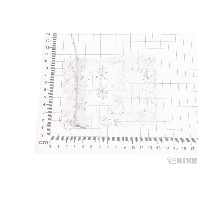SÁČEK ORGANZA VLOČKA 09x12cm*STŘÍBRNÁ