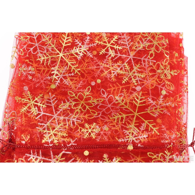 SÁČEK ORGANZA VLOČKA 12x17cm*ČERVENÁ