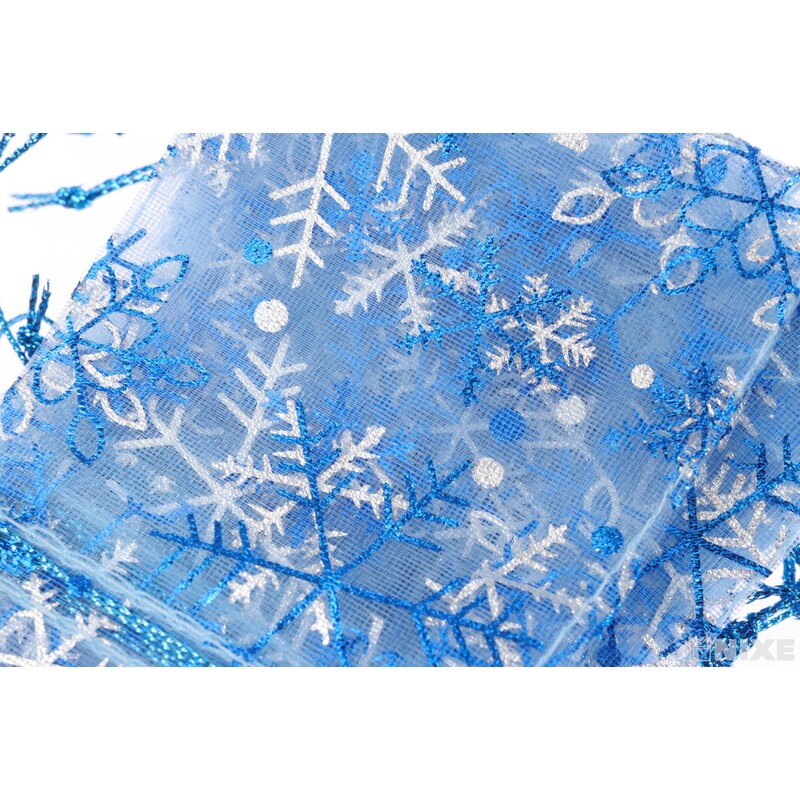 SÁČEK ORGANZA VLOČKA 7,5x10cm*MODRÁ