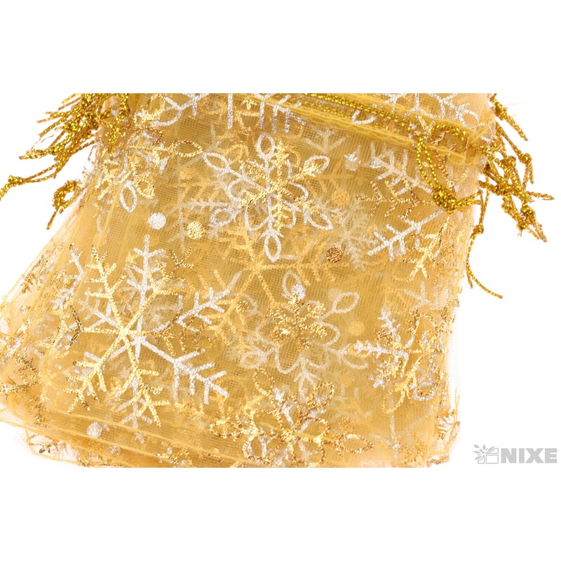 SÁČEK ORGANZA VLOČKA 7,5x10cm*ZLATÁ