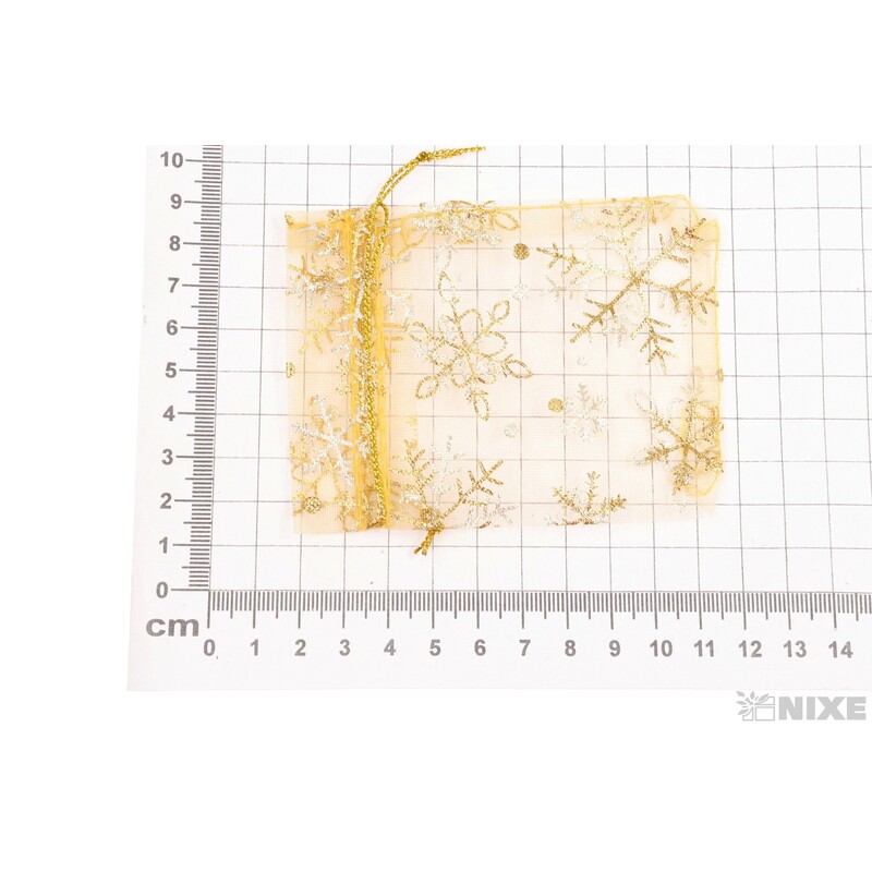 SÁČEK ORGANZA VLOČKA 7,5x10cm*ZLATÁ