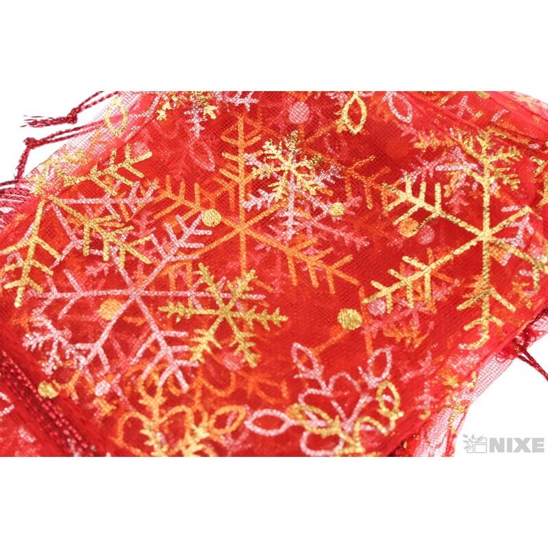 SÁČEK ORGANZA VLOČKA 7,5x10cm*ČERVENÁ