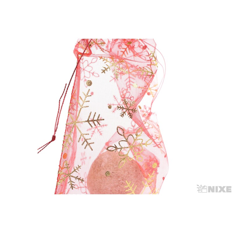 SÁČEK ORGANZA VLOČKA 15x23cm*ČERVENÁ