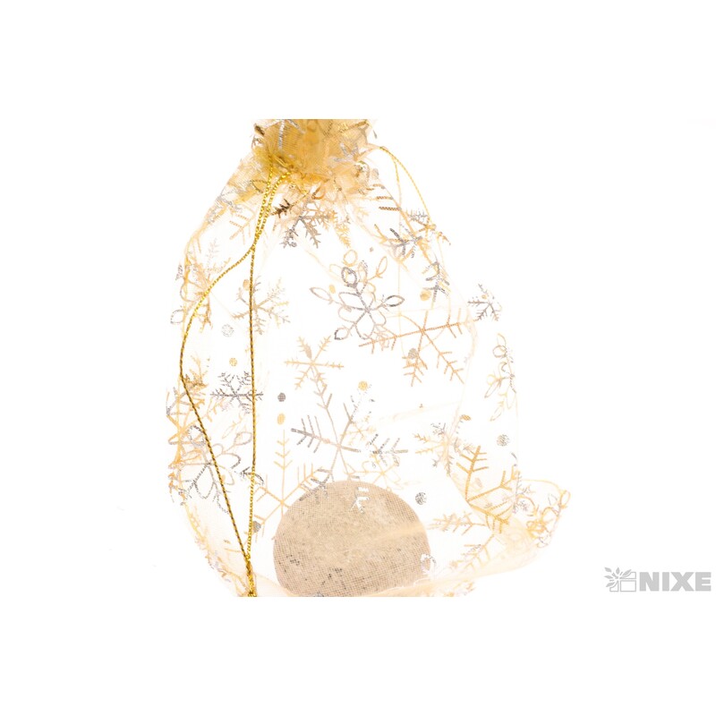 SÁČEK ORGANZA VLOČKA 15x23cm*ZLATÁ