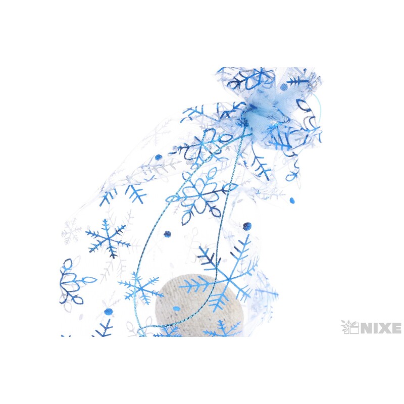 SÁČEK ORGANZA VLOČKA 15x23cm*MODRÁ