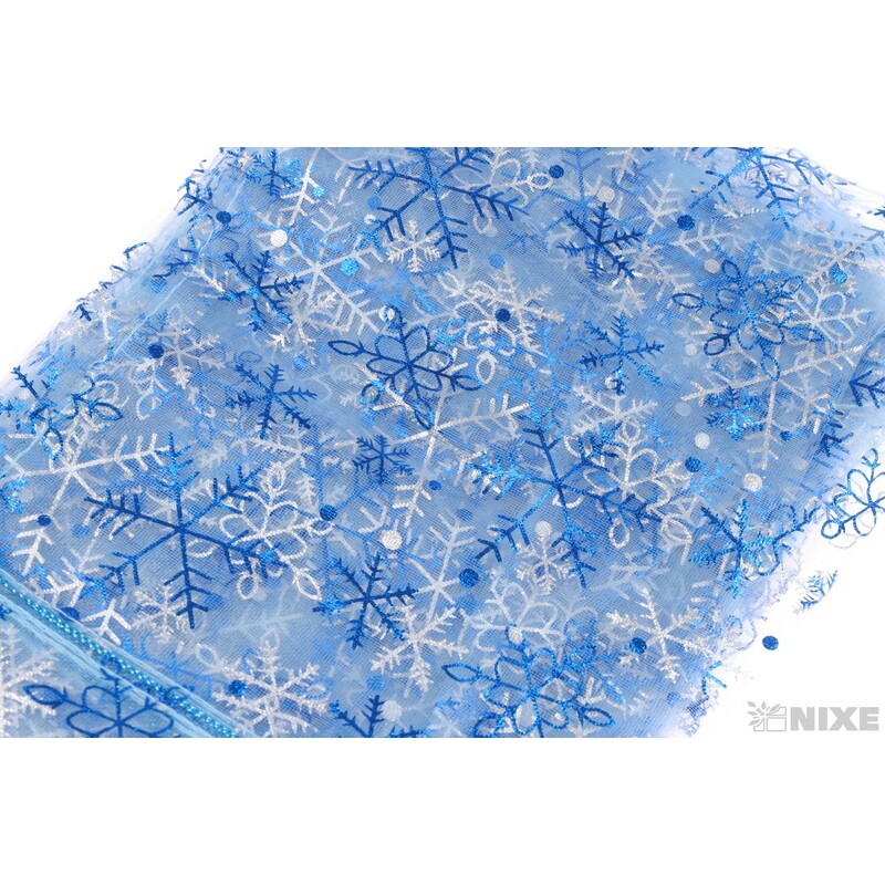 SÁČEK ORGANZA VLOČKA 15x23cm*MODRÁ