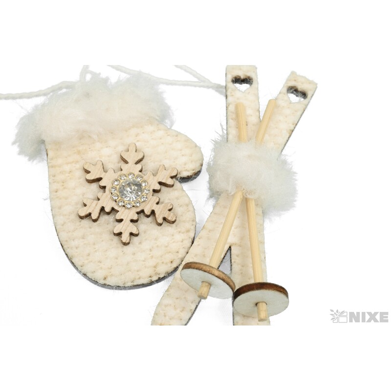 ZÁVĚS D VÁNOCE 10ks*BÍLÁ