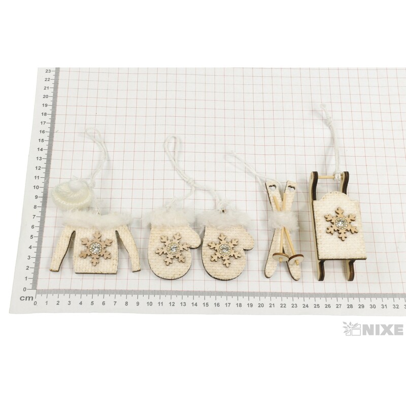 ZÁVĚS D VÁNOCE 10ks*BÍLÁ