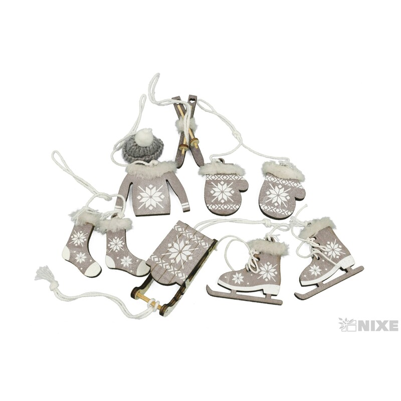 ZÁVĚS D VÁNOCE 10ks*MIX BAREV