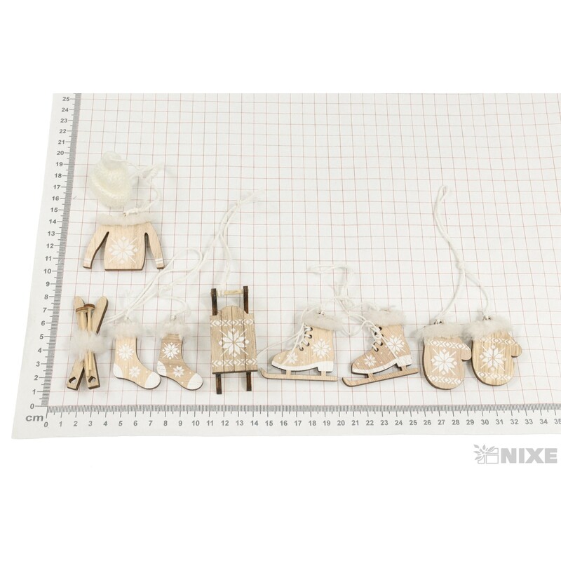 ZÁVĚS D VÁNOCE 10ks*MIX BAREV