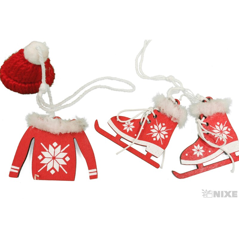 ZÁVĚS D VÁNOCE 10ks*MIX BAREV