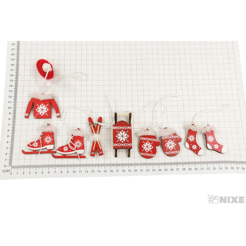 ZÁVĚS D VÁNOCE 10ks*MIX BAREV