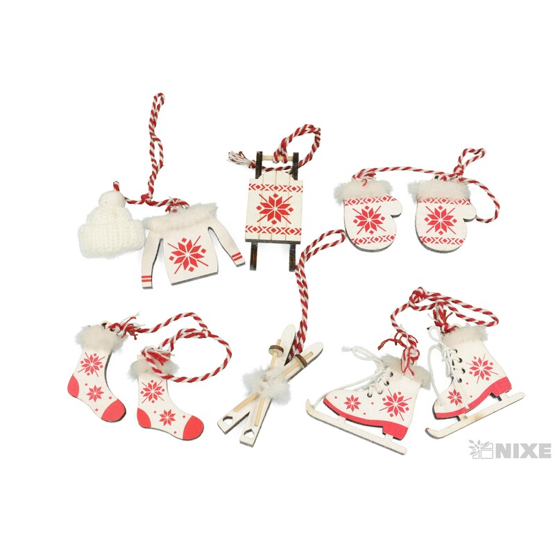 ZÁVĚS D VÁNOCE 10ks*MIX BAREV