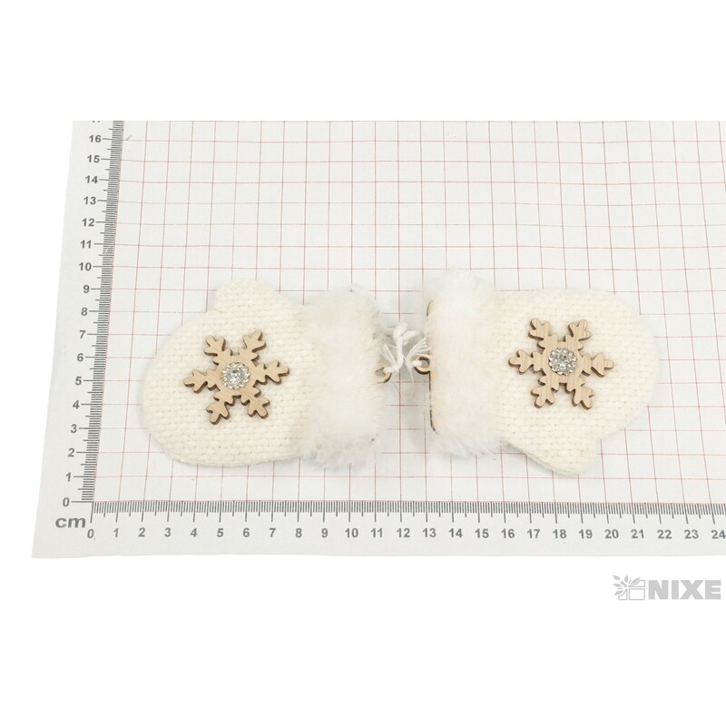 ZÁVĚS D RUKAVICE 6x9cm 2ks*BÍLÁ