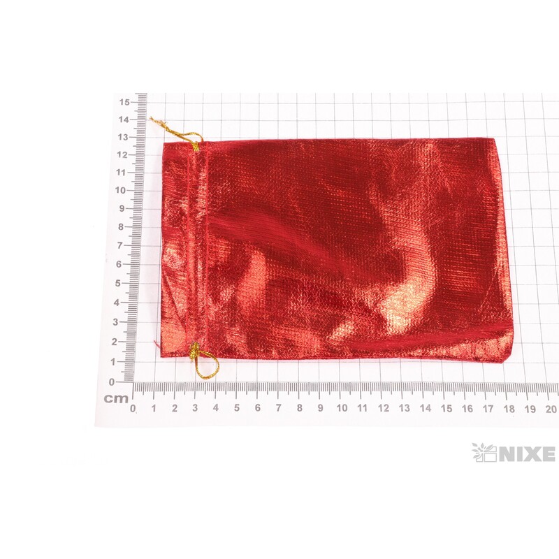 SÁČEK METAL 12x17cm*ČERVENÁ