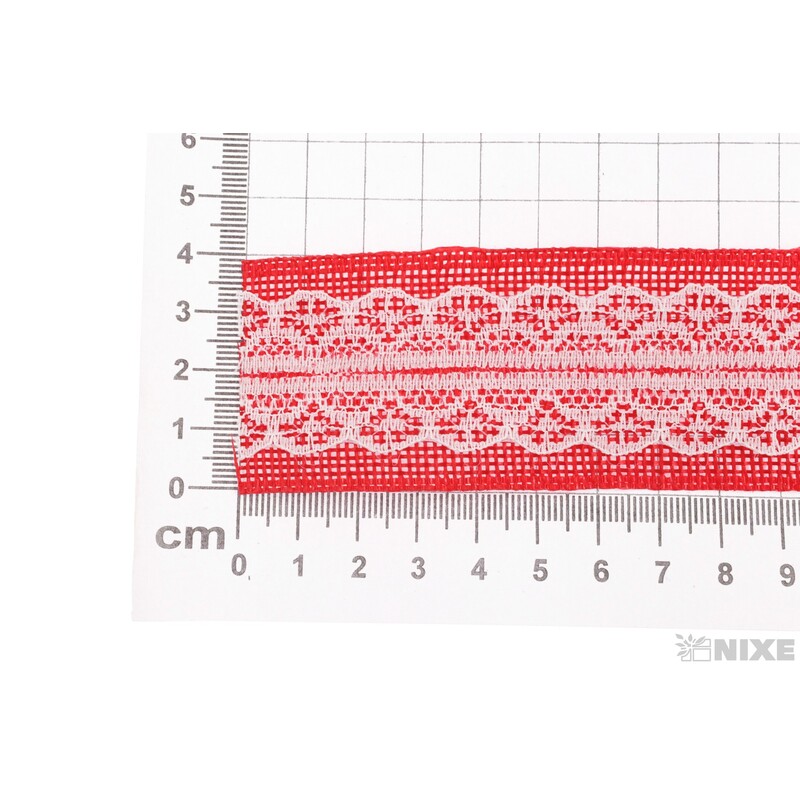 STUHA JUTA KRAJKA 40mmx9m*ČERVENÁ