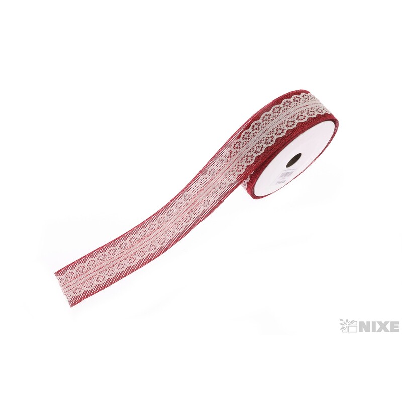 STUHA JUTA KRAJKA 40mmx9m*BORDOVÁ