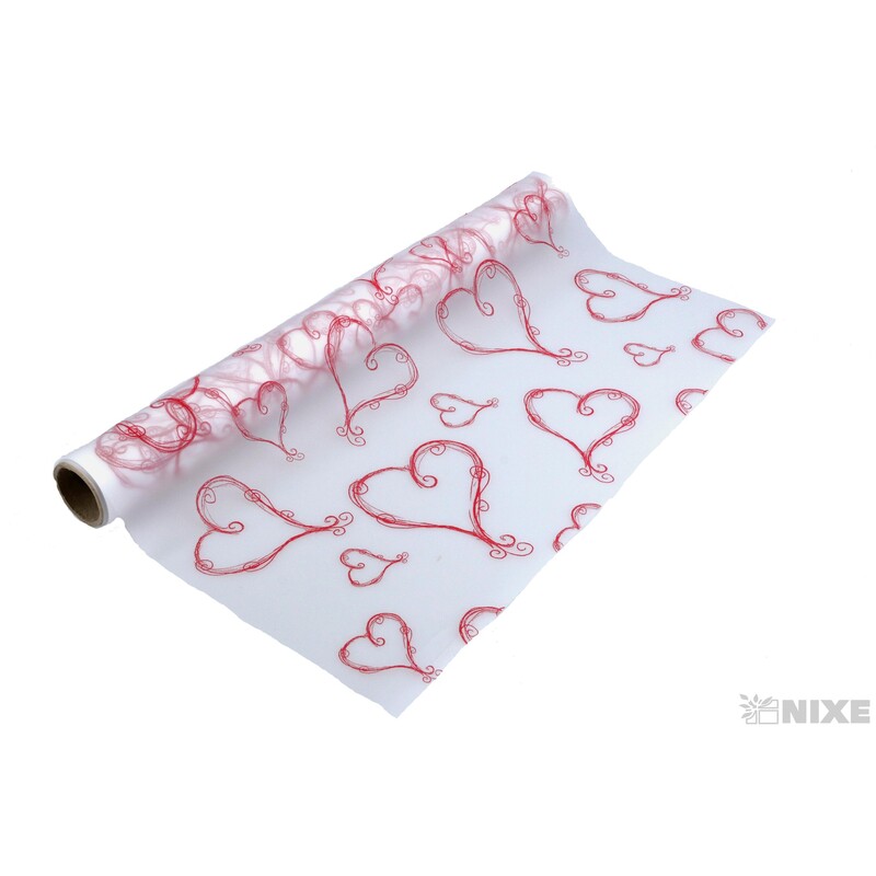 ROLE PLAST SRDCE 50cmx9yd*ČERVENÁ