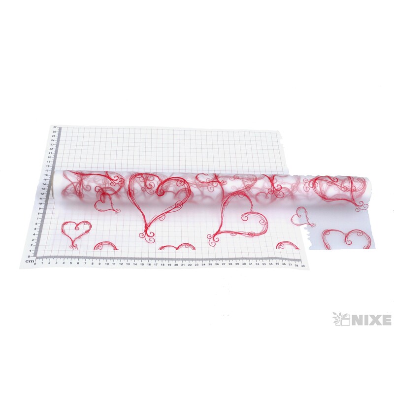 ROLE PLAST SRDCE 50cmx9yd*ČERVENÁ