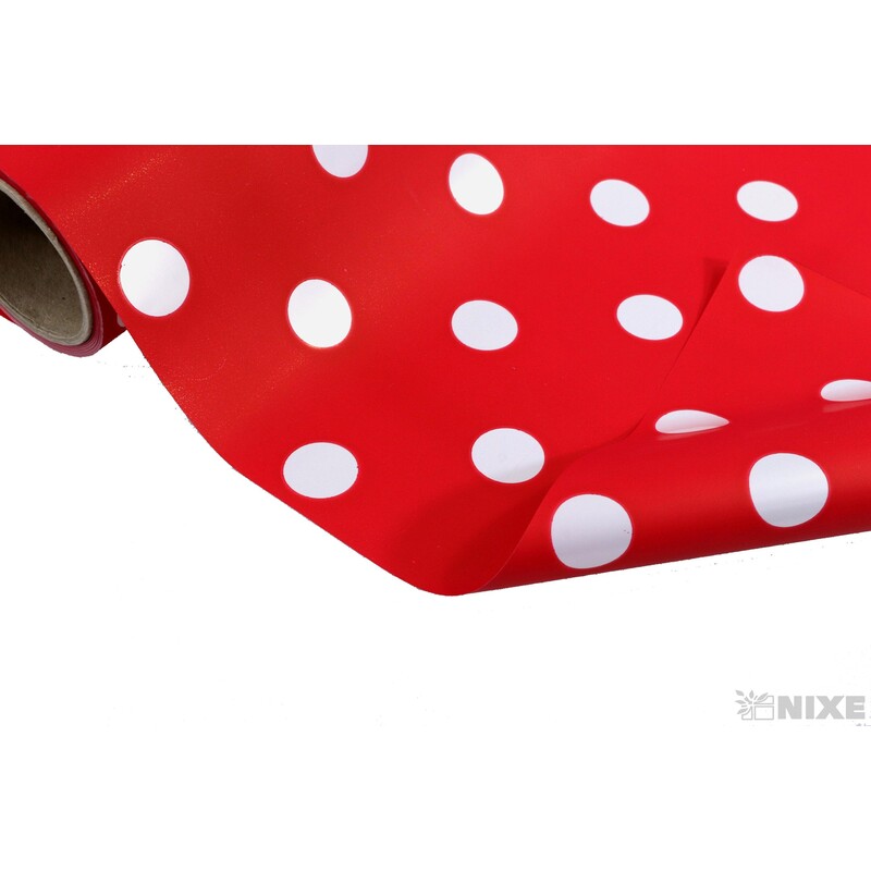 ROLE PLAST PUNTÍK 50cmx9yd*ČERVENÁ