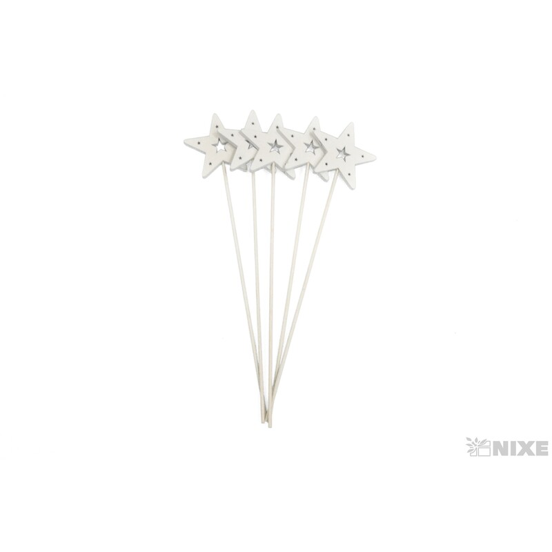 ZÁPICH HVĚZDA 7x29cm 5ks*BÍLÁ