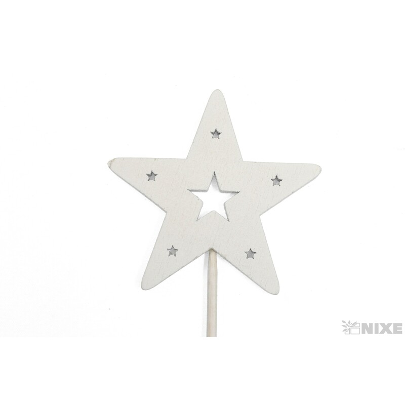 ZÁPICH HVĚZDA 7x29cm 5ks*BÍLÁ