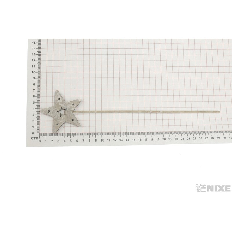 ZÁPICH HVĚZDA 7x29cm 5ks*ŠEDÁ