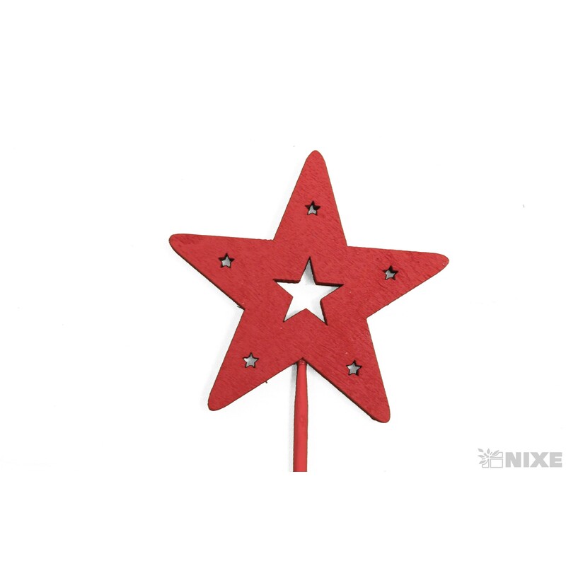 ZÁPICH HVĚZDA 7x29cm 5ks*ČERVENÁ