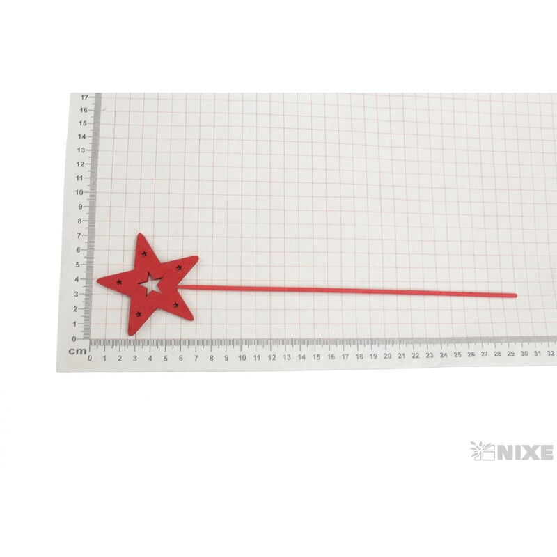 ZÁPICH HVĚZDA 7x29cm 5ks*ČERVENÁ