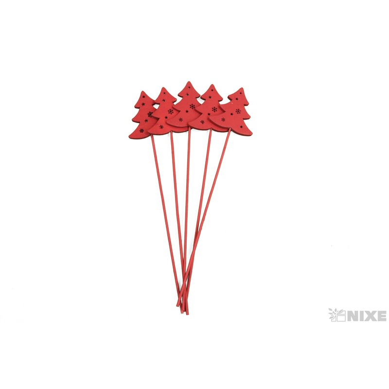 ZÁPICH STROMEK 7x31cm 5ks*ČERVENÁ