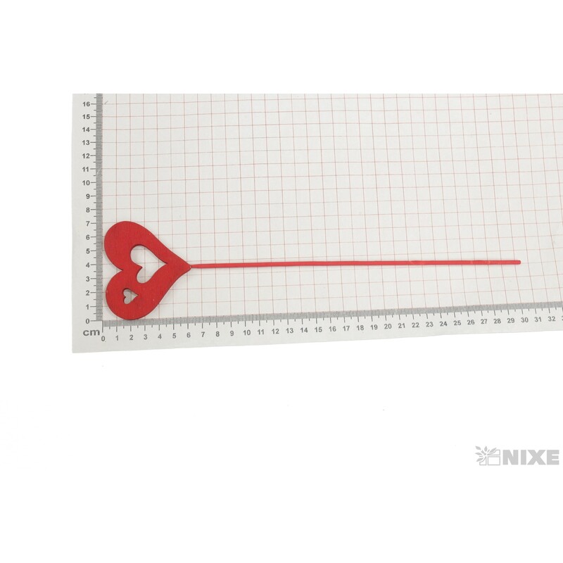 ZÁPICH SRDCE 6x30cm 5ks*ČERVENÁ