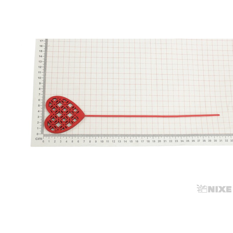 ZÁPICH SRDCE 7x30cm 5ks*ČERVENÁ